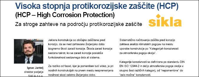 Protikorozijska  za&scaron;čita - HCP