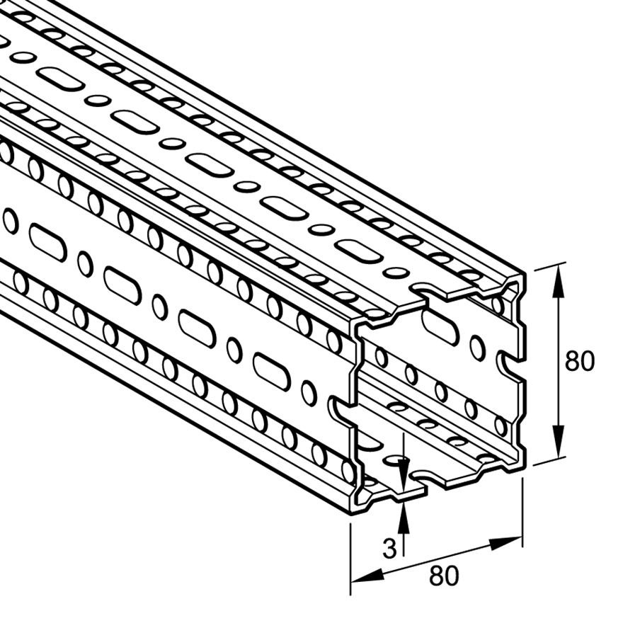 Trägerprofil TP 80/80